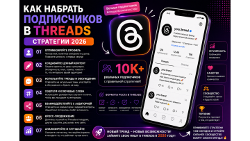 Как набрать подписчиков в Threads — стратегии роста 2026 Как набрать подписчиков в Threads — стратегии роста 2026