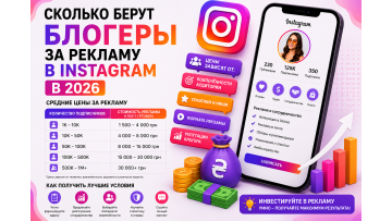 Сколько берут блогеры за рекламу в Instagram в 2026 — реальные цены украинского рынка Сколько берут блогеры за рекламу в Instagram в 2026 — реальные цены украинского рынка