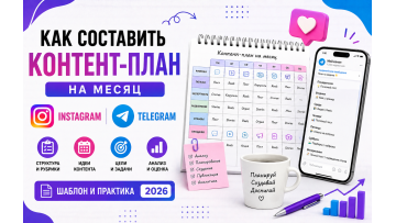 Как составить контент-план на месяц для Instagram и Telegram — шаблон и практика 2026