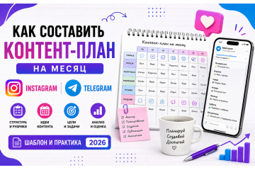 Как составить контент-план на месяц для Instagram и Telegram — шаблон и практика 2026