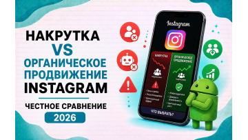 Накрутка vs органическое продвижение Instagram — честное сравнение 2026