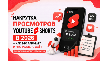 Накрутка просмотров YouTube Shorts в 2026 - как это работает и что реально даёт