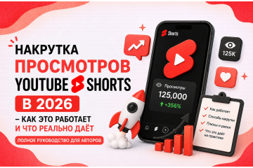 Накрутка просмотров YouTube Shorts в 2026 - как это работает и что реально даёт