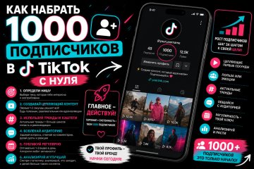 Как набрать 1000 подписчиков в TikTok с нуля — пошаговый план без мифов