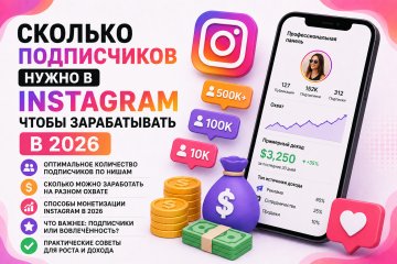 Сколько подписчиков нужно в Instagram чтобы зарабатывать в 2026 — реальные пороги