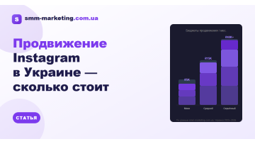 Сколько стоит продвижение Instagram в Украине — цены 2026