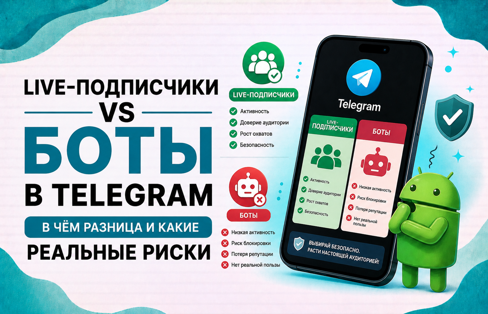 Live-підписники vs боти в Telegram — в чому різниця і які реальні ризики