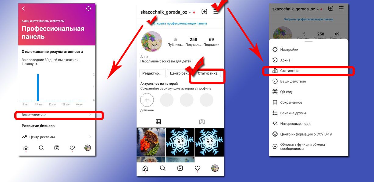 Как узнать статистику публикации в Инстаграм