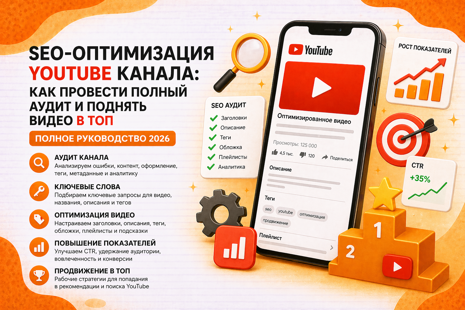 SEO-оптимизация YouTube канала: как провести полный аудит и поднять видео в топ